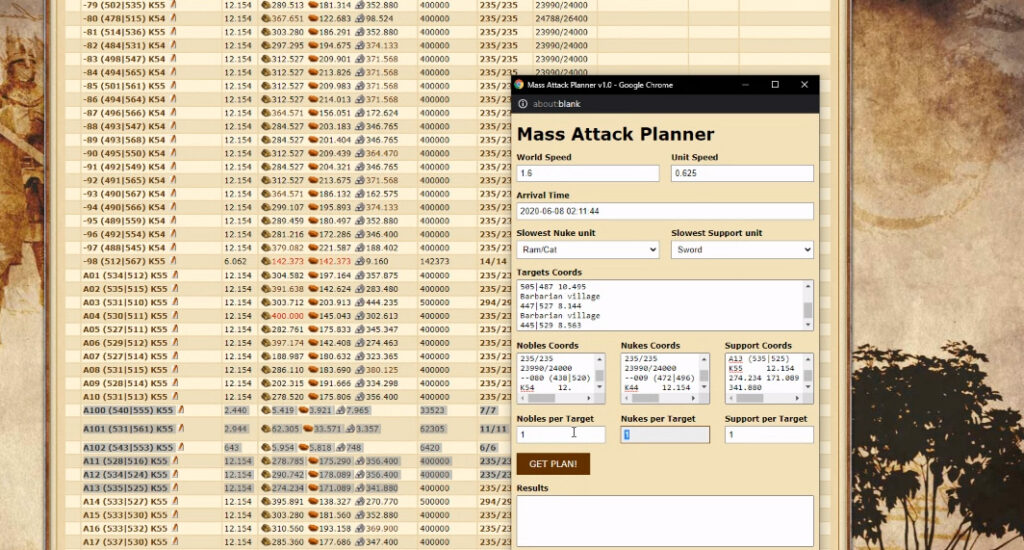 Mass Attack Planner