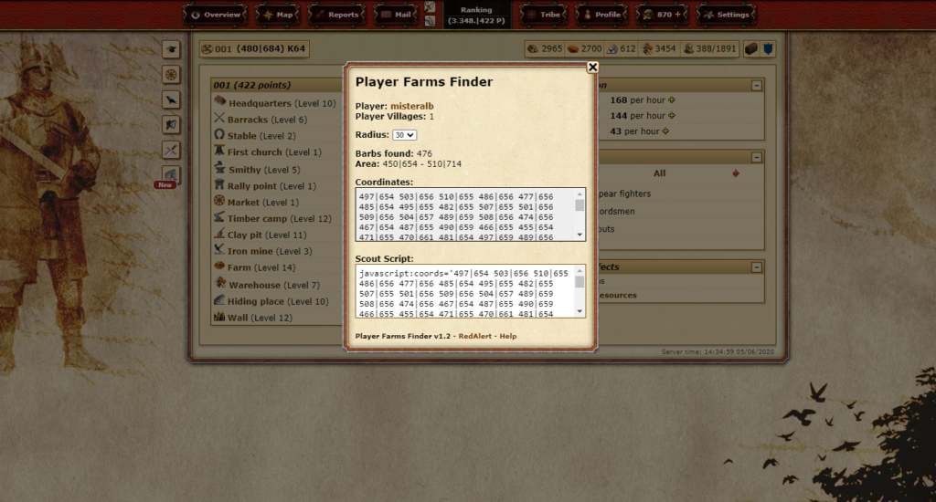 Player Farms Finder